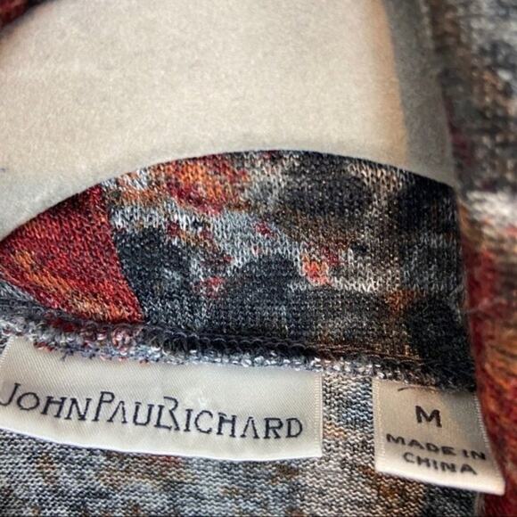 John Paul Richard Shirt Slouchy Top Womens Multicolor Cowl Neck Oversized Size M - Picture 3 of 11